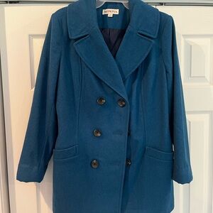 Merona Women's Teal Double-Breasted Pea Coat